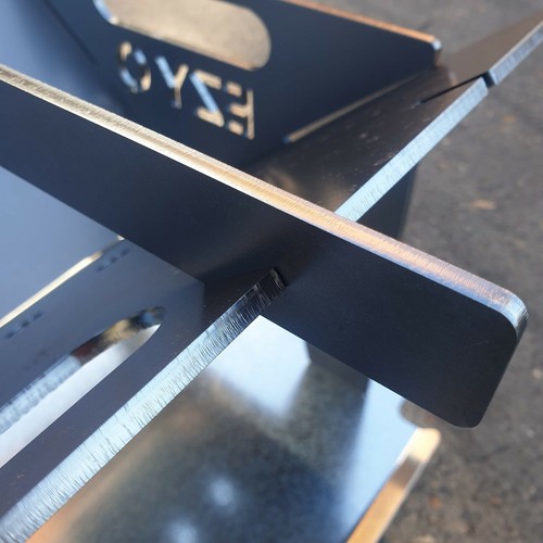 5MM THICK, Flat Pack Fire Pit & Stainless Steel Grill (500mm Long) Portable BBQ - Picture 9 of 12
