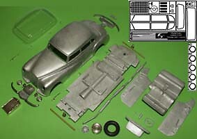1951-1954 Mercedes 300 Limousine (W 186) Adenauer (1951-1954) unlackiert 1/43