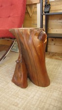 Live Edge Table, Natural Edge Wood Stump Side Table, Plant Stand, Nightstand