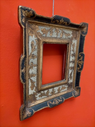 Cornice (Antica) In Stile Dorata E Laccata - Foto 10 di 18