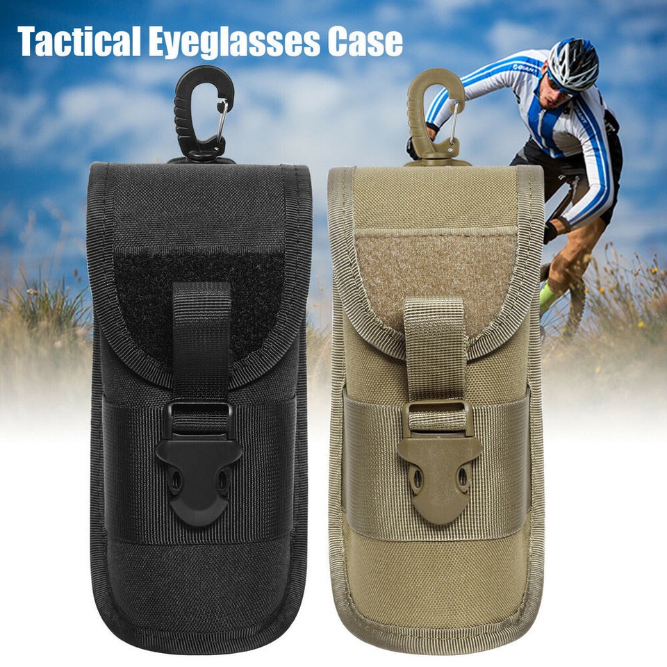 Tactical Molle Sunglasses Glasses Pouch EDC Waist Bag Hunting
