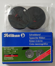 1x Pelikan GR. 1 Doppelspule Farbband SEIDE Schwarz / Rot 13mm X 10m TA AEG ect.