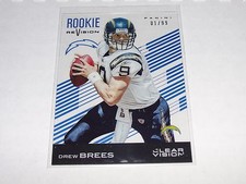 2015 Clear Vision DREW BREES #85 Blue Rookie Revision/99 SAINTS-Chargers PURDUE