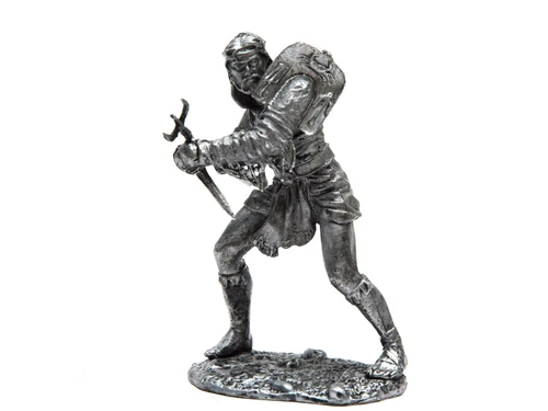 Tin 54mm Rome. Gladiators. Gladiator retiary 1:32 Pewter Miniature