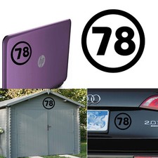Sticker Vinyl Number 78 v2