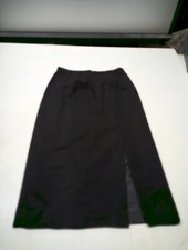 Requirements Vintage Black 100 Wool Skirt Size 12 Lined Woolmark Long Straight