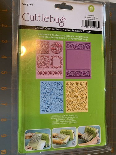Cricut Cuttlebug 4pk Embossing Folders ~CINDY LOO~ Item #200415 - Picture 2 of 2
