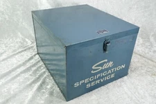 1950's Sun Electric Corp Specification Service Metal File Box NICE Model SSS
