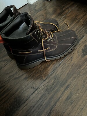 Mens Sperry Watertown Duck Brown Tan Boots STS19714 Men display picture 1