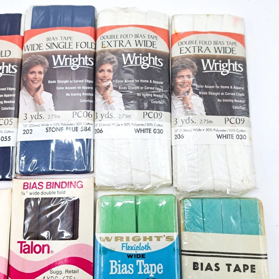 Wright's & Talon Vintage Bias Tape Lot - Sewing Trim Craft Supplies - New - Image 3 of 4