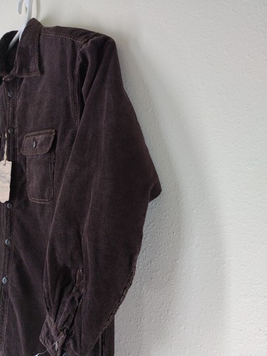 Arrow Shacket Cappotto Uomo L Marrone Cioccolato Velluto a coste Tasche Abbigliamento da Lavoro Gorpcore - Foto 5 di 15