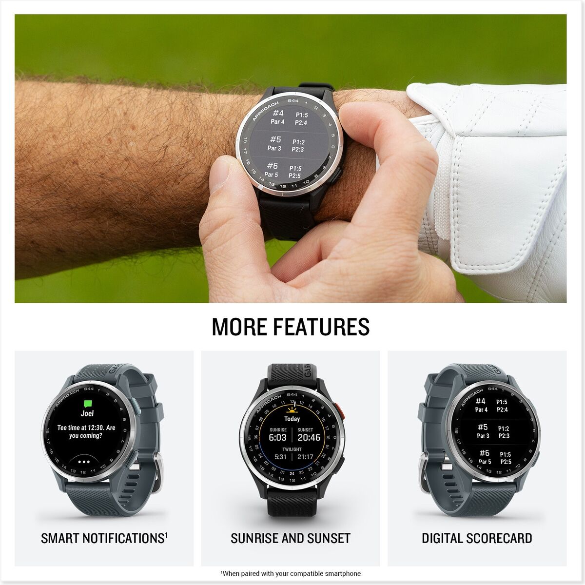 Garmin Approach S44 GPS Golf Smartwatch (Various Colors) | eBay Garmin Approach S44 GPS Golf Smartwatch (Various Colors) | eBay