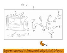 GM OEM Headlight Head Light Lamp-Headlamp Assembly Lower Support Right 15927320