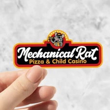 Mechanical Rat Sticker - Waterproof Sticker for Laptop, Chuck E Cheese, Showbiz