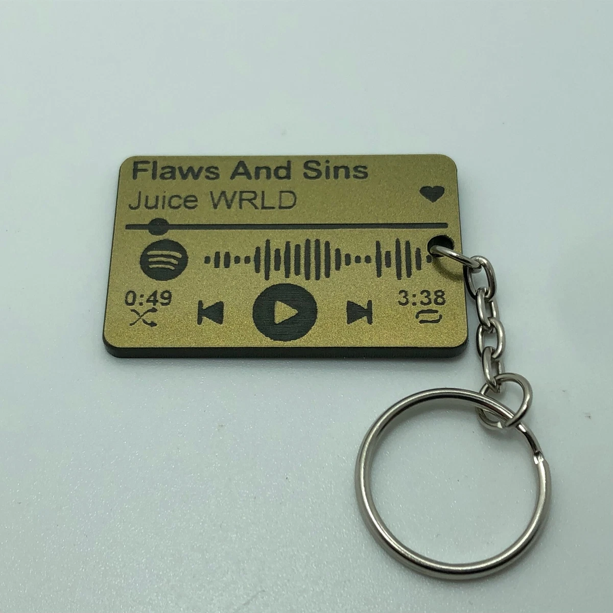 Spotify Scannable Keyring Engraved Personalised With Your Choice Song Artist