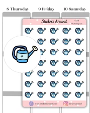 Watering Can Icon Planner Sticker, Garden Chores, Calendar & Journal Stickers