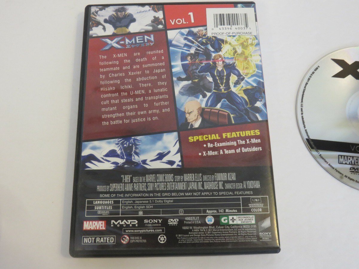 X-MEN ANIMATED SERIES VOLUME 1 & 2 ANIME TYPE 2012 DVD