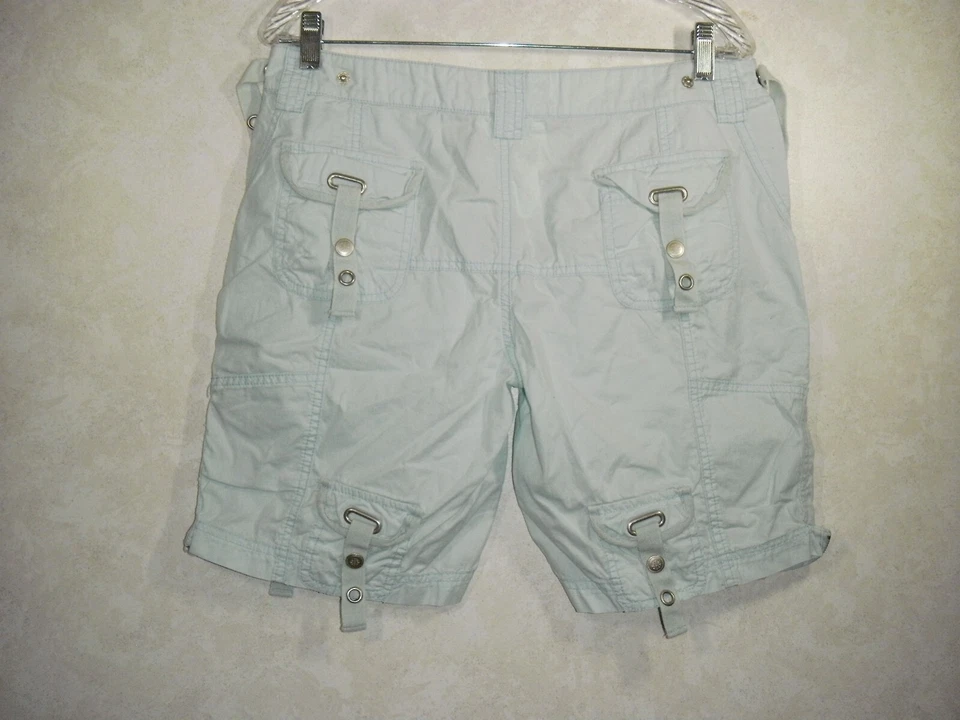 Pantalones Cortos Carga Anthropologie Mur Mur Mujer L Aqua Frente Plano Cintura Ajustable Foto 2 de 4