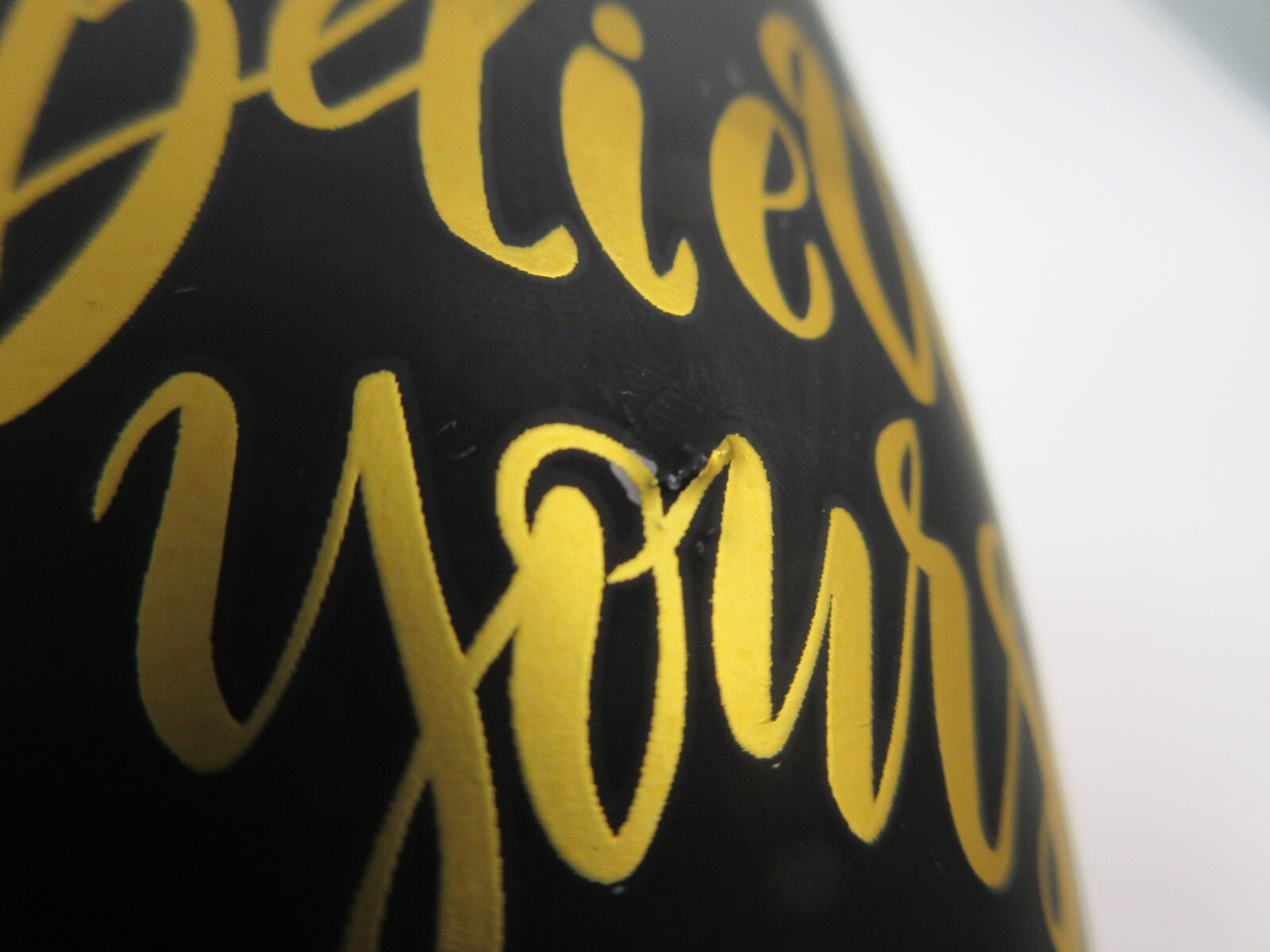 Graduation Mug "Believe in Yourself " Black & Gold Tea Hot Cocoa Coffee Cup New