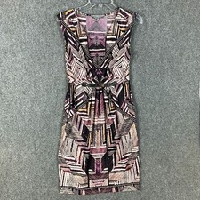 NY Collection Dress Women's Small Multicolor Polyester Blend Sleeveless