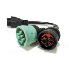 6 Pin J1708 or 9 Pin J1939 to 16 Pin OBD2 OBDII Adapter Cable Heavy Duty Truck