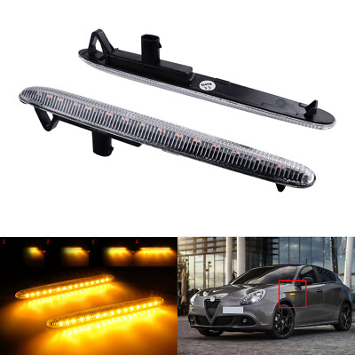 2x Für Alfa Romeo Giulietta 940 Schrägheck Klar Linse LED Seitenblinker 2010-20