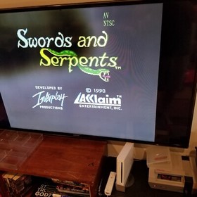 Swords and Serpents (Nintendo NES) Game Cartridge and Nintendo Authentic Case