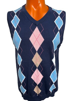 Russel Simmons Sweater Vest Argyleculture Men's Size Large NWT Golf