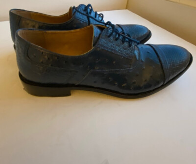 Giorgio Brutini Mens blue Lace Up Casual Dress Shoes Black  display picture 3