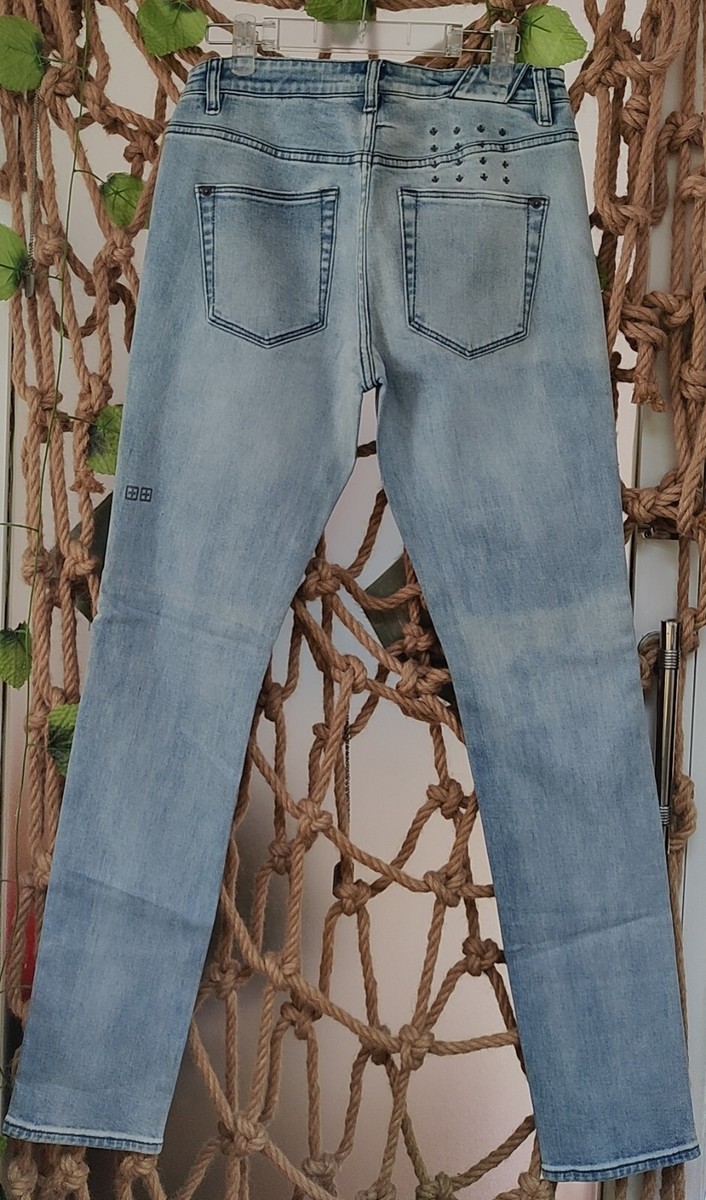 BRAND NEW KSUBI CHITCH FURY MEN'S SKINNY JEAN BLUE SIZE 30 X 32 US