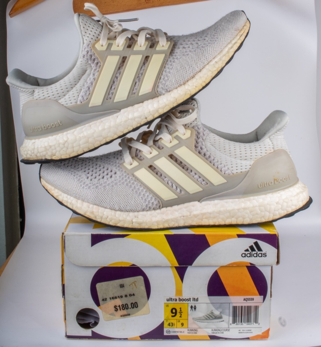 Used 2016 Adidas Ultra Boost 1.0 Limited Cream AQ5559 with OG Box