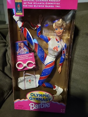 NRFB 1995 Mattel OLYMPIC GYMNAST With Tumbling Ring BARBIE #15123