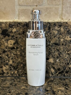 NEW NO CAP La Femme Actuelle 24K GOLD EDITION Revitalizing Facial Serum 1.22 OZ