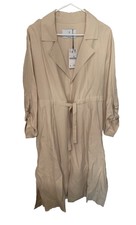 Stradivarius Stone Long Flowing Trench Coat With Stoppers Women’s Size L