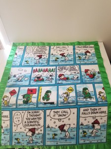 老式的花生漫画查理 布朗史努比伍德斯托克雪花漫画婴儿抱被 Ebay