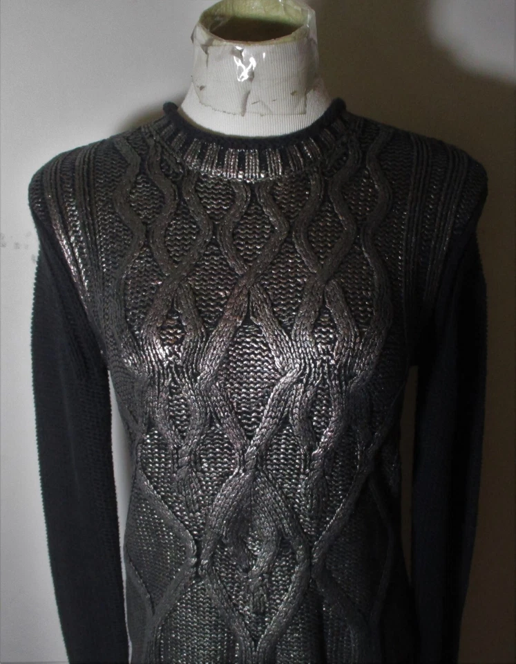 NARCISCO RODRIGUEZ черный кабель вязаный свитер размер XS - Изображение 2 из 4