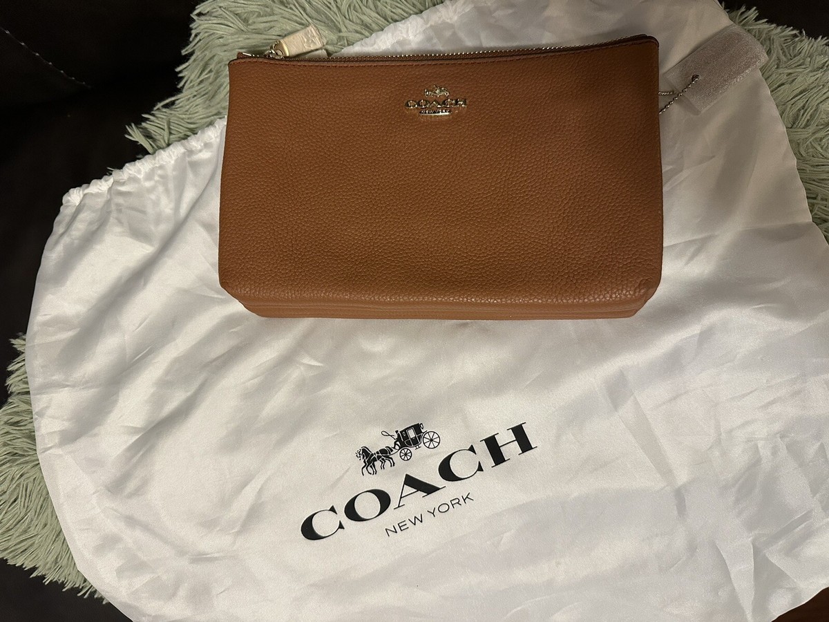 Coach Lyla Crossbody in Pebble Leather. F38273. Brown | eBay