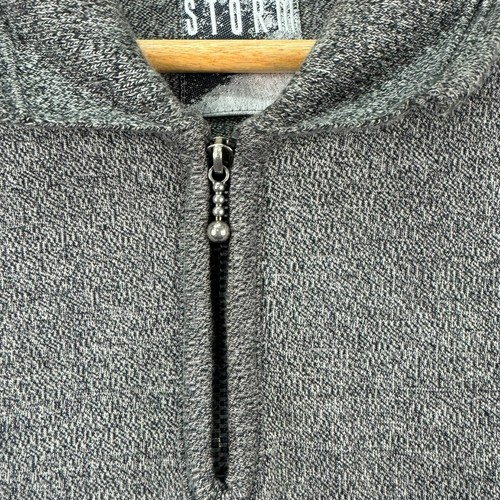Camisa Jhane Barnes Storm Para Hombres XL Gris Manga Larga Cremallera Tejido Ligero RN 19572 - Imagen 6 de 10