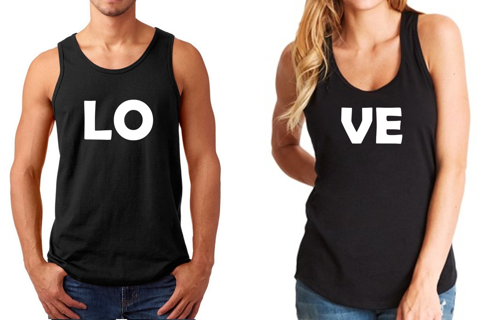 Tank Top LOVE Couple Shirts Funny Matching Valentine's Day Gift Anniversary Tees-image