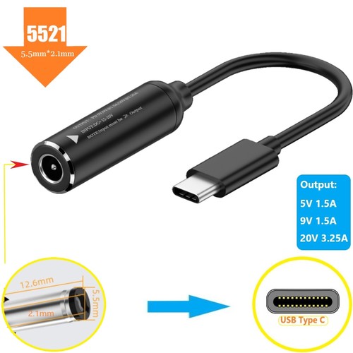 65W Laptop wall Supply Charger Converter Type C PD Power Charging Cable Adapter - Picture 16 of 22