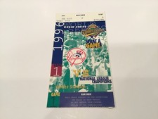 Derek Jeter Debut 1996 Ny Yankees Braves World Series Game Ticket G1 New York