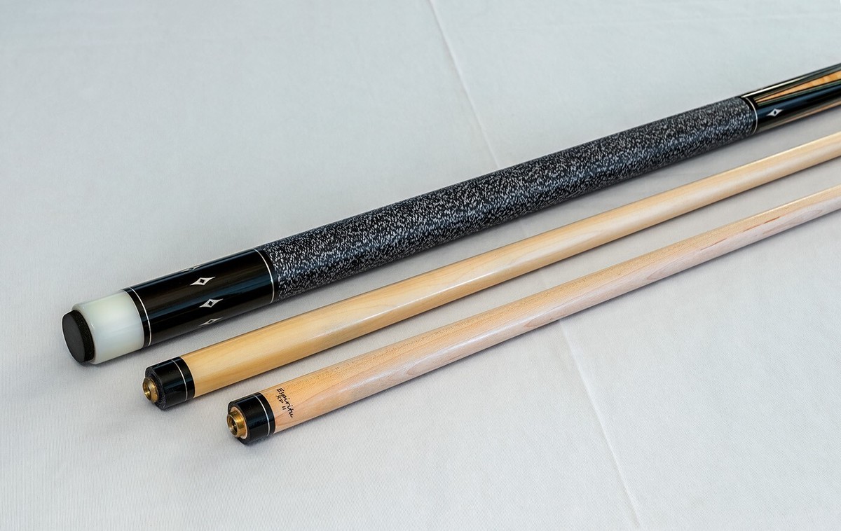 Rare Russ Espiritu Custom Pool Cue Birdseye Maple/Ebony 2000