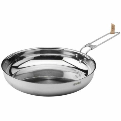 Primus Stainless Steel Frying Pan, 25cm, with Folding Handle and Storage Bag