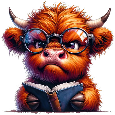 XXL 18X18 Car Sticker Angry Highland Cow Decal Weatherproof Vinyl