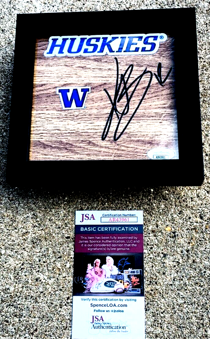 KEION BROOKS Washington SIGNED & FRAMED Floor JSA COA HUSKIES BASKETBALL 