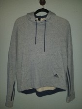 ADIDAS Ultimate Hoodie Womens Medium Long Sleeve Hooded Blue Climawarm Pullover