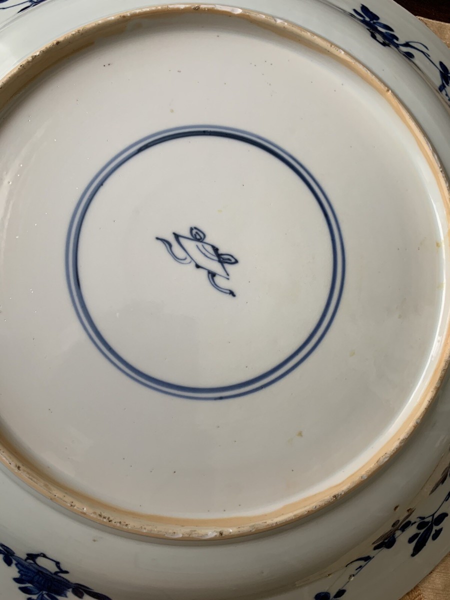 Huge Chinese Blue And White Charger Qing Dynasty Kangxi 清康熙青花
