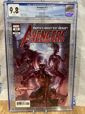 Avengers #22 CGC 9.8 (2019)  - ''Carnage-ized'' Variant Cover Graded Comic