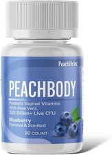 Blueberry Scented  Flavored Probiotic Vaginal Suppositories  With Aloe Vera