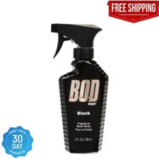 Bod Man Black Fragrance Body Spray for Men, 8 Fl Oz